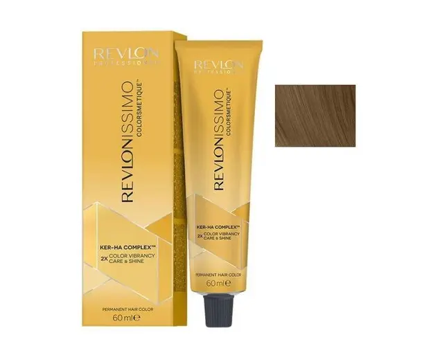 Vopsea Permanenta - Revlon Professional Revlonissimo Colorsmetique Ker-Ha Complex Permanent Hair Color, nuanta 6.3 Dark Golden Blonde, 60 ml