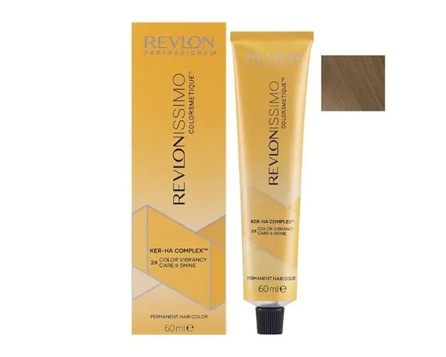 Vopsea Permanenta - Revlon Professional Revlonissimo Colorsmetique Ker-Ha Complex Permanent Hair Color, nuanta 6.31 Dark Golden Ash Blonde, 60 ml