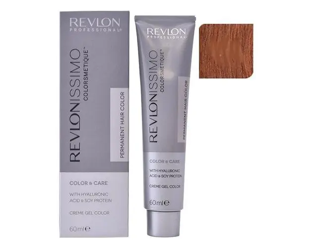 Vopsea Permanenta - Revlon Professional Revlonissimo Colorsmetique Permanent Hair Color, nuanta 7.44 Medium Intensive Copper Blonde, 60ml
