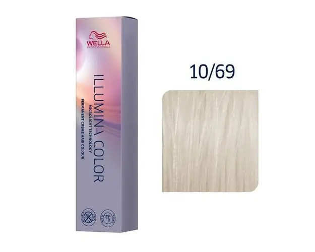 Vopsea Permanenta - Wella Professionals Illumina Color Nuanta 10/69 blond luminos deschis violet perlat