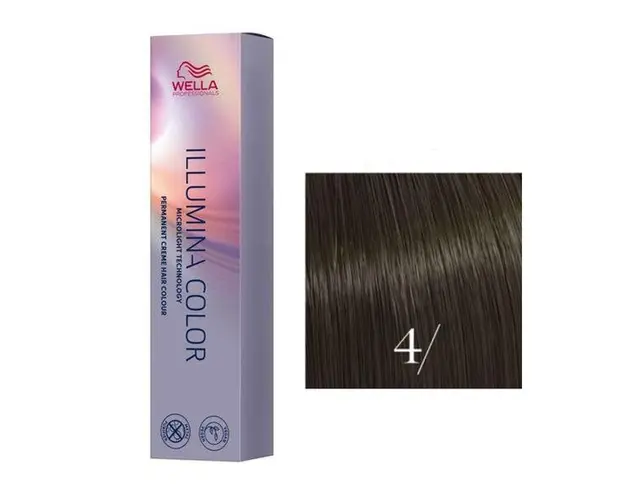 Vopsea Permanenta - Wella Professionals Illumina Color Nuanta 4/ castaniu mediu