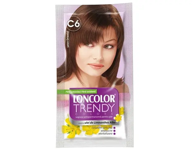 Vopsea Semipermanenta Loncolor Trendy Colors, nuanta C6 saten oriental, 2x 25 ml
