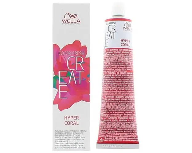 Vopsea Semipermanenta - Wella Professionals Color Fresh Create, Hyper Coral, 60 ml