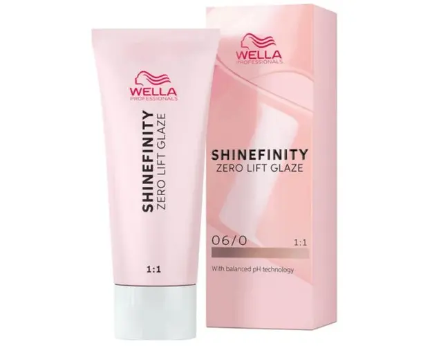 Vopsea translucida demipermanenta - Wella Professionals Shinefinity Zero Lift Glaze, nuanta 06/0 Natural Brandy (blond inchis natural), 60 ml