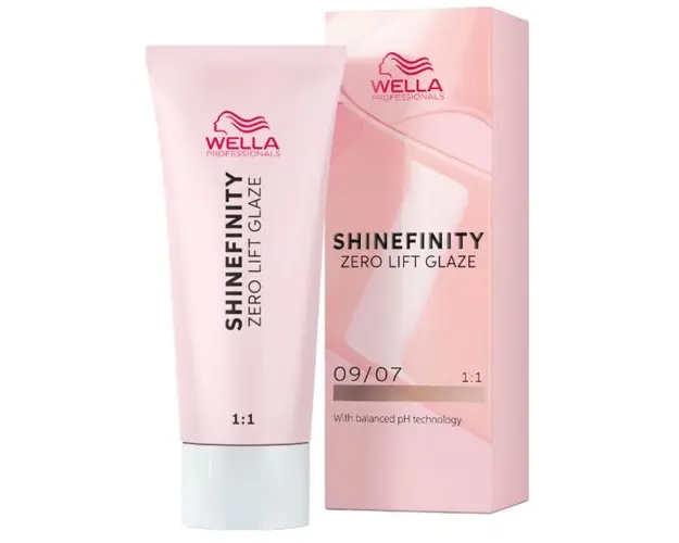 Vopsea translucida demipermanenta - Wella Professionals Shinefinity Zero Lift Glaze, nuanta 09/07 Beige Sand (blond foarte deschis natural), 60 ml