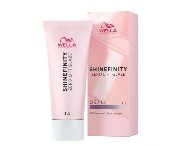 Vopsea translucida demipermanenta - Wella Professionals Shinefinity Zero Lift Glaze, nuanta 09/13 Toffee Milk (blond foarte deschis cenusiu auriu), 60 ml