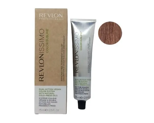 Vopsea Vegana Demi-permanenta - Revlon Professional Color Sublime by Revlonissimo Ammonia Free Permanent Color, nuanta 6.4 Dark Copper Blonde, 75 ml