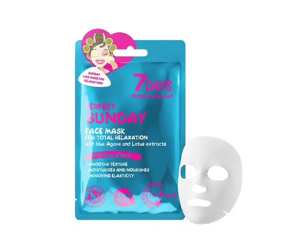 Perfect sunday - face sheet mask for total relaxation with blue agave & lotus 28 gr