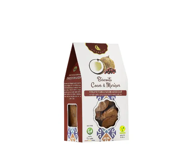 Biscuiti cocos & merisor 130 gr