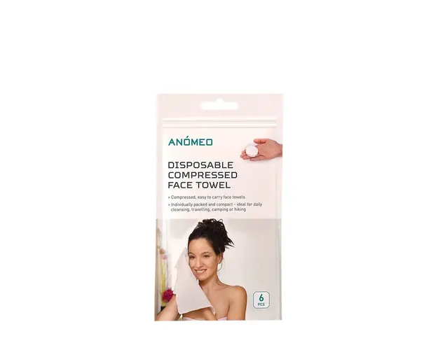 Compressed face towel - white
