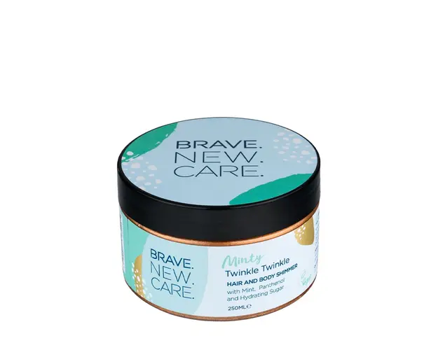Minty twinkle hair & body shimmer 250 ml