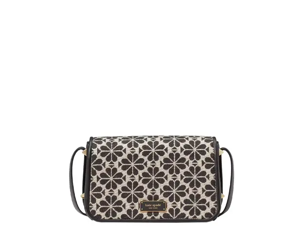 Spade flower jacquard small flap crossbody
