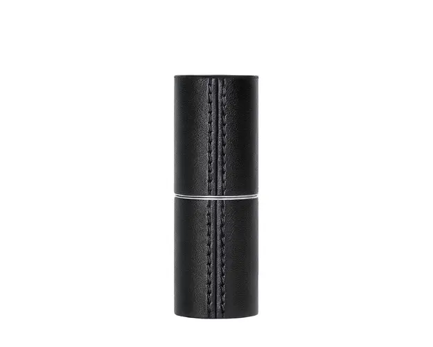 Refillable lipstick leather case