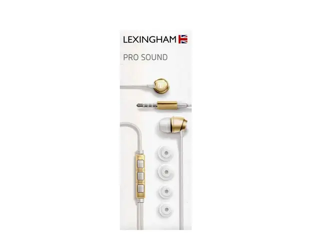 Pro  earphones with in-line microphone & remote control  gold