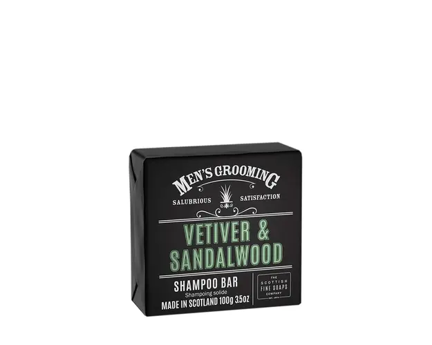 Vetiver & sandalwood shampoo bar wrapped 100 gr