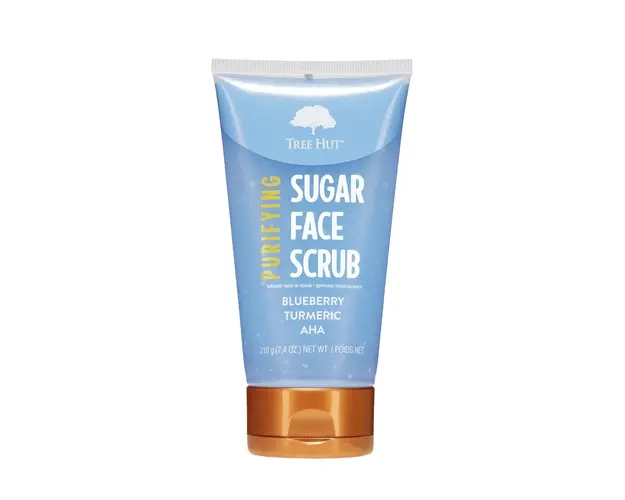Purifying blueberry turmeric aha sugar face scrub 210 gr