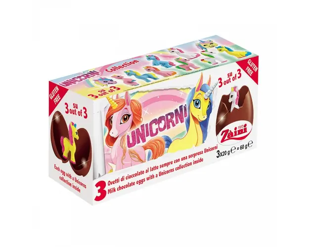 Unicorn surprise egg 3-pack 60 gr