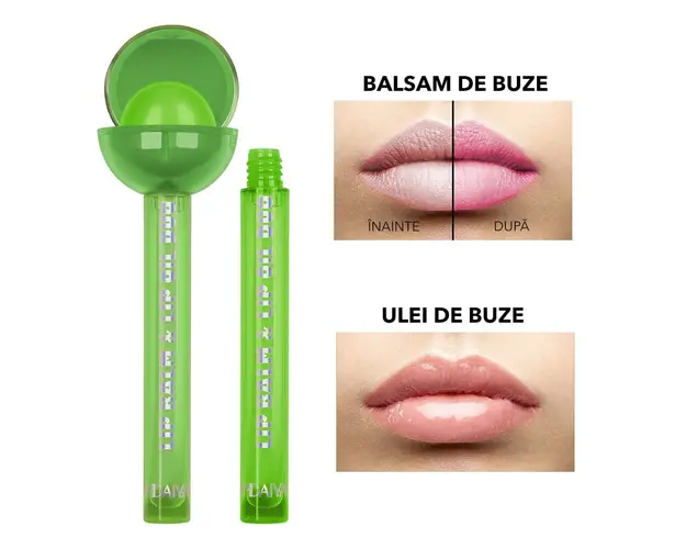 Balsam si Ulei de Buze Handaiyan Lollipop Lip Balm & Lip Oil Duo #01