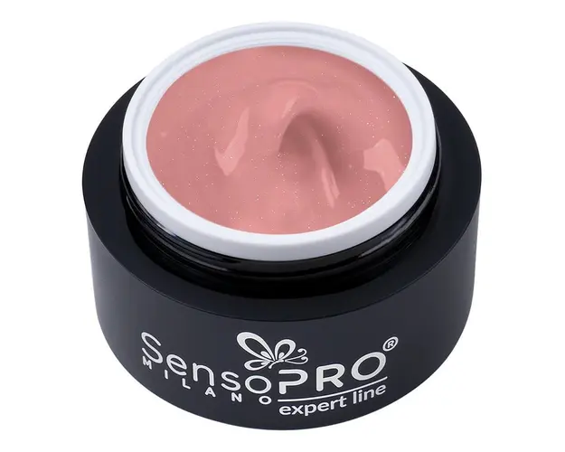 Gel Constructie Unghii Expert Line SensoPRO Milano - Shimmer Peach 30ml