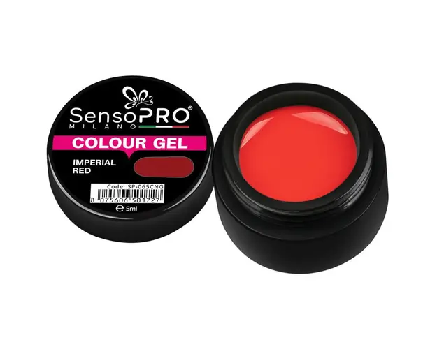 Gel UV Colorat Imperial Red 5ml, SensoPRO Milano