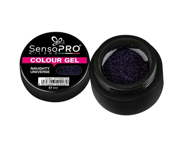 Gel UV Colorat Naughty Universe 5ml, SensoPRO Milano