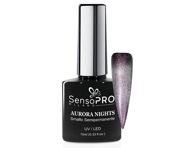 Oja Semipermanenta Aurora Nights SensoPRO Milano 10ml, Purple Sky 04