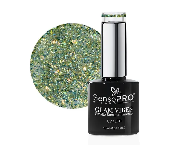 Oja Semipermanenta Glam Vibes SensoPRO Milano 10ml, Sage Princess #15
