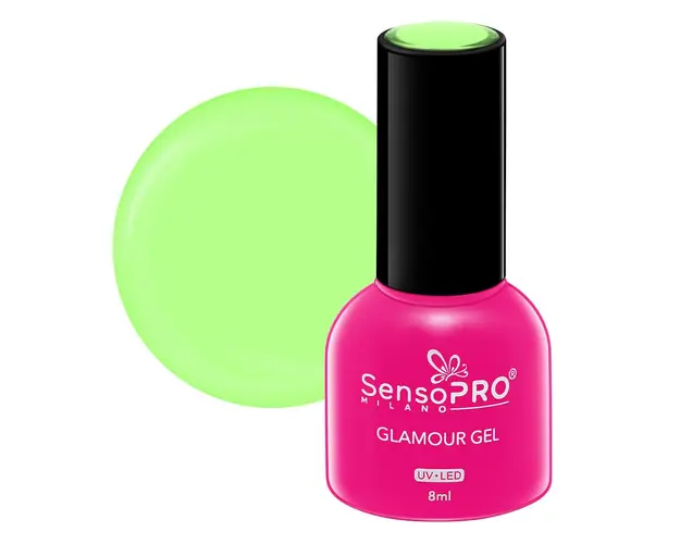 Oja Semipermanenta Glamour Gel SensoPRO Milano 8ml, Fabulous Green #101