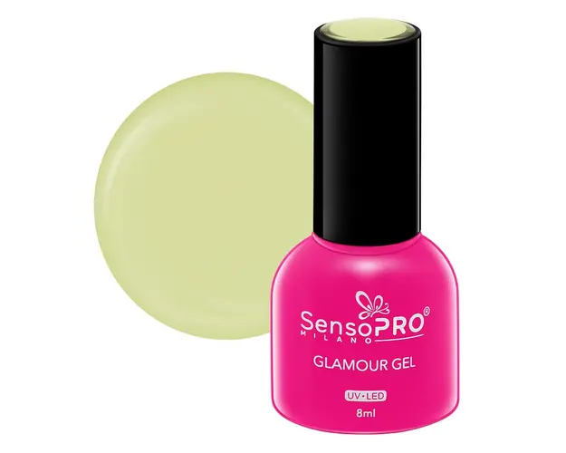 Oja Semipermanenta Glamour Gel SensoPRO Milano 8ml, Lemon Spritz #38