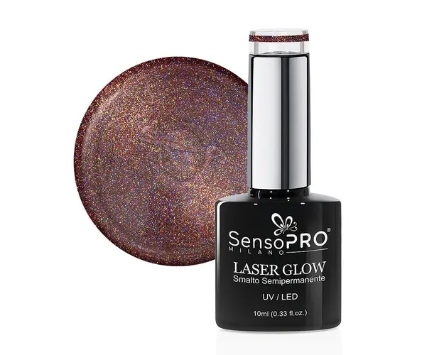 Oja Semipermanenta Holografica Laser Glow SensoPRO Milano 10ml, Temptation Look #17