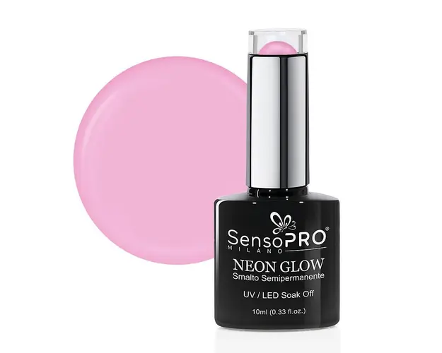Oja Semipermanenta Neon Glow SensoPRO Milano #41 Paradise Pink, 10ml