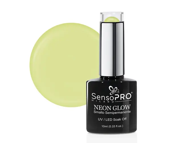 Oja Semipermanenta Neon Glow SensoPRO Milano #43 Acid Yellow, 10ml