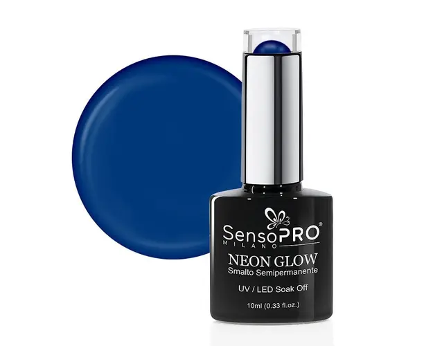 Oja Semipermanenta Neon Glow SensoPRO Milano #45 Laser Navy, 10ml