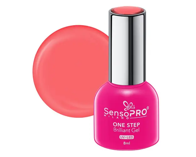 Oja Semipermanenta One Step Brilliant Gel SensoPRO Milano 8ml, Flamingo Rush #109