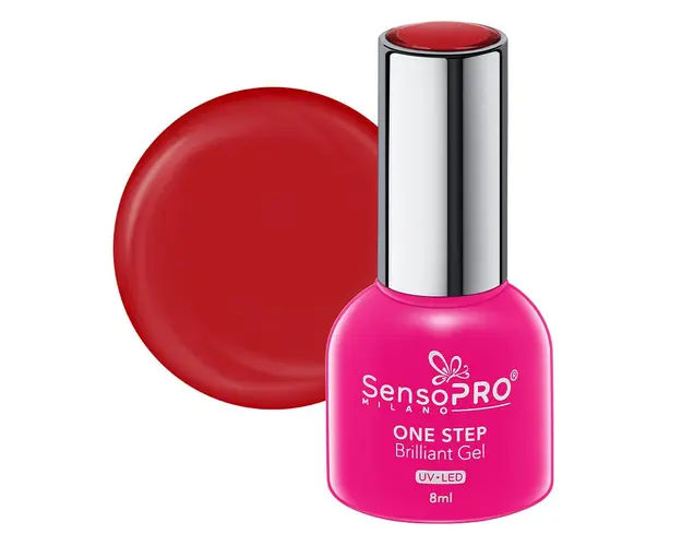 Oja Semipermanenta One Step Brilliant Gel SensoPRO Milano 8ml, Red Inception #03