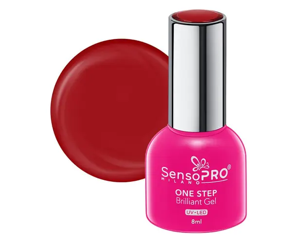 Oja Semipermanenta One Step Brilliant Gel SensoPRO Milano 8ml, Red Sangria #07