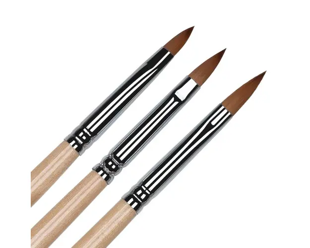 Set 3 Pensule Unghii Acril - Limba de Pisica LUXORISE - nr. 8, 9, 10