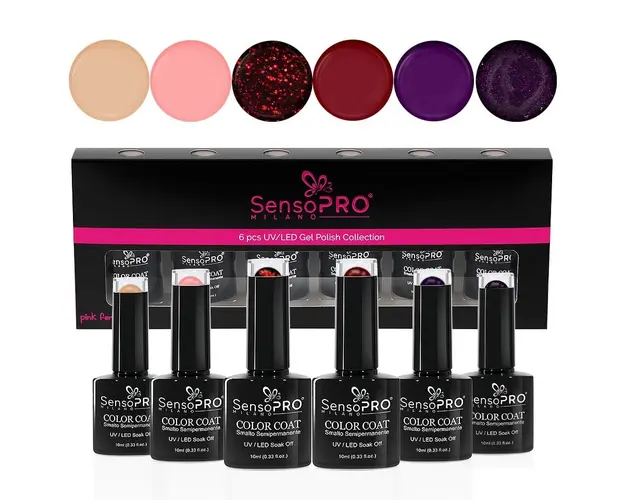 Set 6 Oje Semipermanente 10ml SensoPRO Milano, Hollywood Boulevard