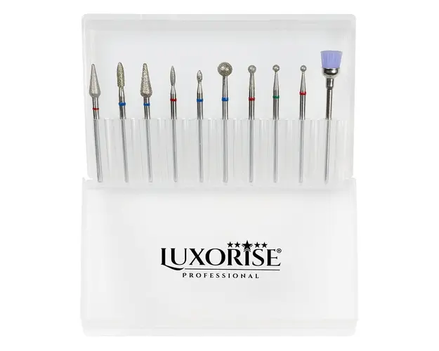 Set Capete Freza Unghii LUXORISE pentru Pila Electrica Profesionala, 10 buc