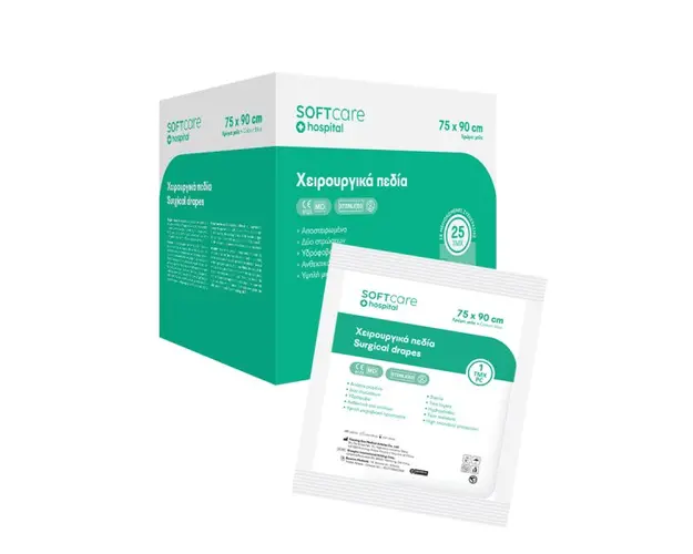 Camp chirurgical steril 2 straturi Bournas Medicals Soft Care Surgical drapes 75x90cm 1buc