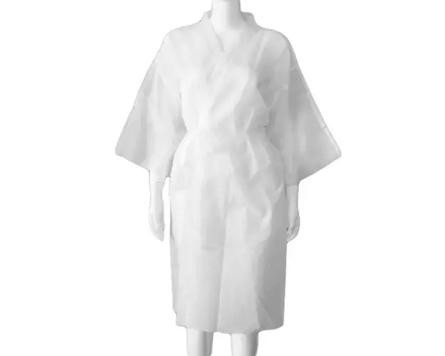 Kimono cosmetic alb Bournas Medicals Kimono Robe Non-Waven White 1 buc