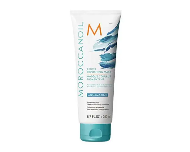 Masca coloranta pentru par Moroccanoil Color Depositing Aquamarine 200ml 