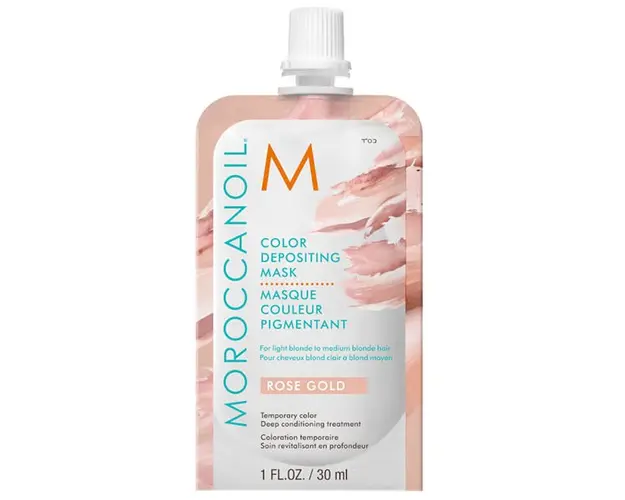 Masca coloranta pentru par Moroccanoil Color Depositing - Rose Gold 30ml