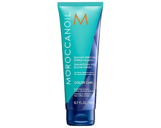 Sampon violet Moroccanoil Blonde Perfecting Purple Shampoo efect pentru neutralizare 200ml