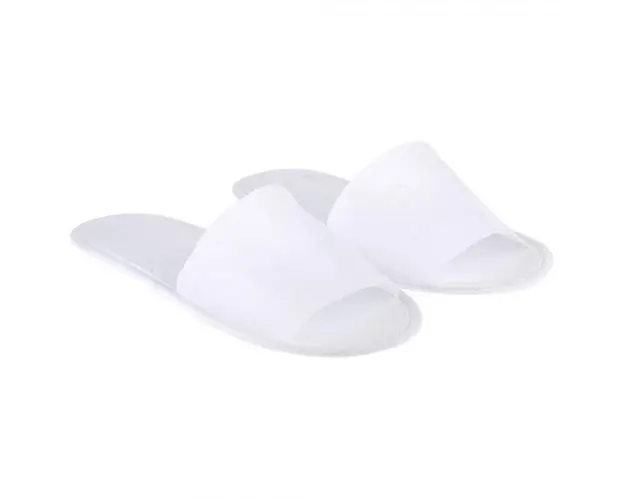 Papuci decupati alb Bournas Medicals Soft Care Open Toe Slippers Non-woven White 1buc