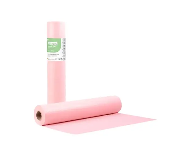 Rola hartie pat 2 straturi roz Bournas Medicals Soft Care Premium Examination roll Pink 68x50m 1buc