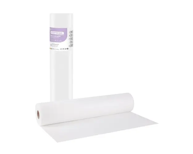 Rola material 1 strat alb Bournas Medicals Soft Care Supreme Extra Examination roll White 58x50m 40gr 1buc