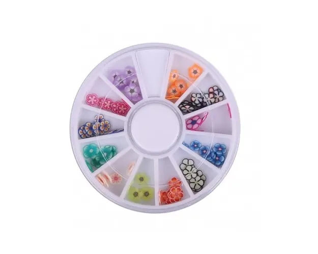 Carusel decor unghii Fimo-Flori