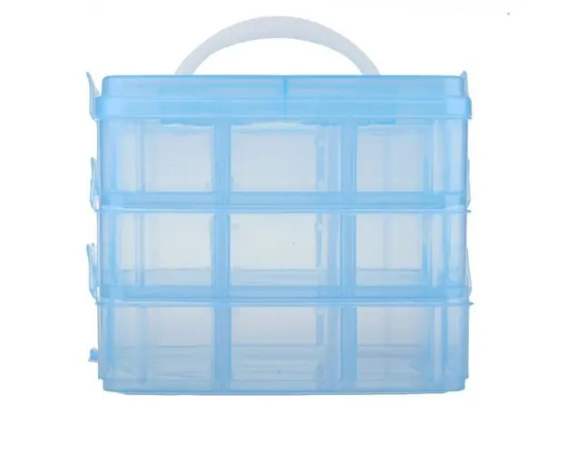 Cutie plastic etajata P123 Albastra