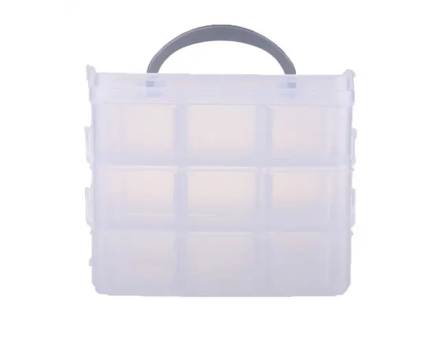 Cutie plastic etajata P123 Transparenta